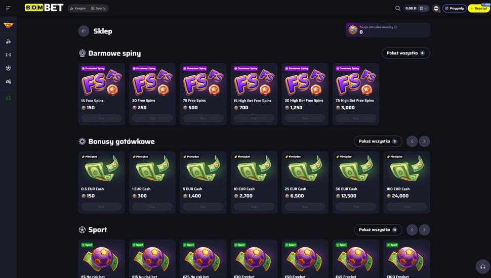 BDMbet casino Sklep z bonusami