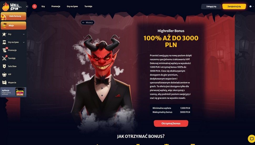 Hellspin Bonus Highroller
