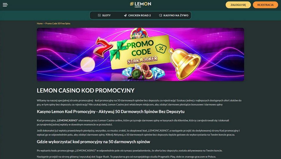 Lemon casino Bonus bez depozytu