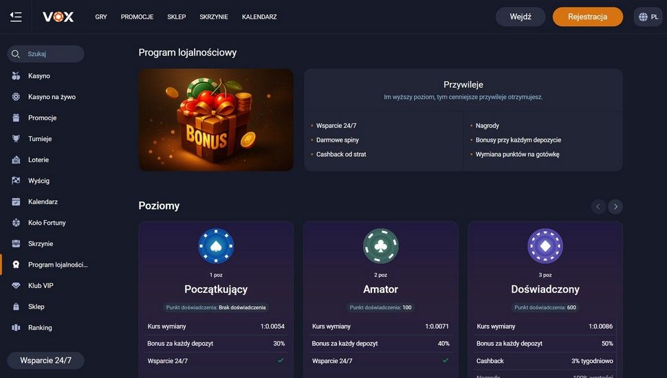 Vox Casino Cashback