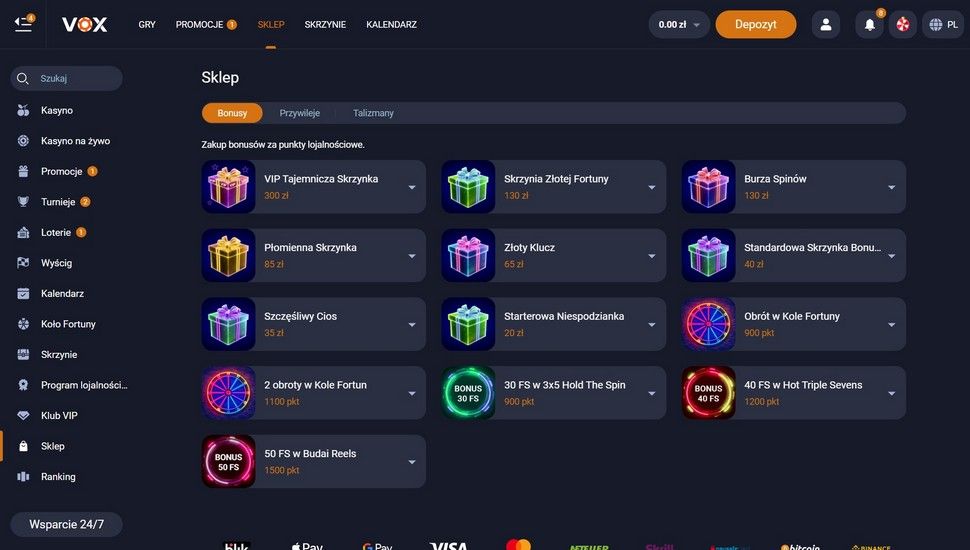 Vox Casino Sklep