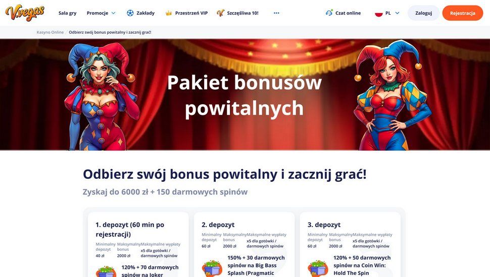 V.Vegas Bonus powitalny