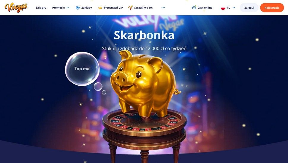 V.Vegas Skarbonka w aplikacji