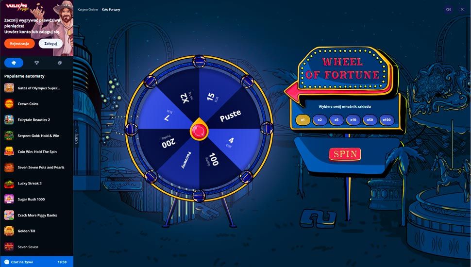 Vulkan Vegas Koło Fortuny