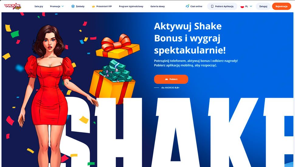 Vulkan Vegas Shake Bonus mobilny