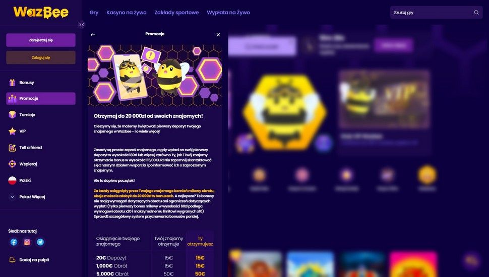 WazBee Program referencyjny kasyna