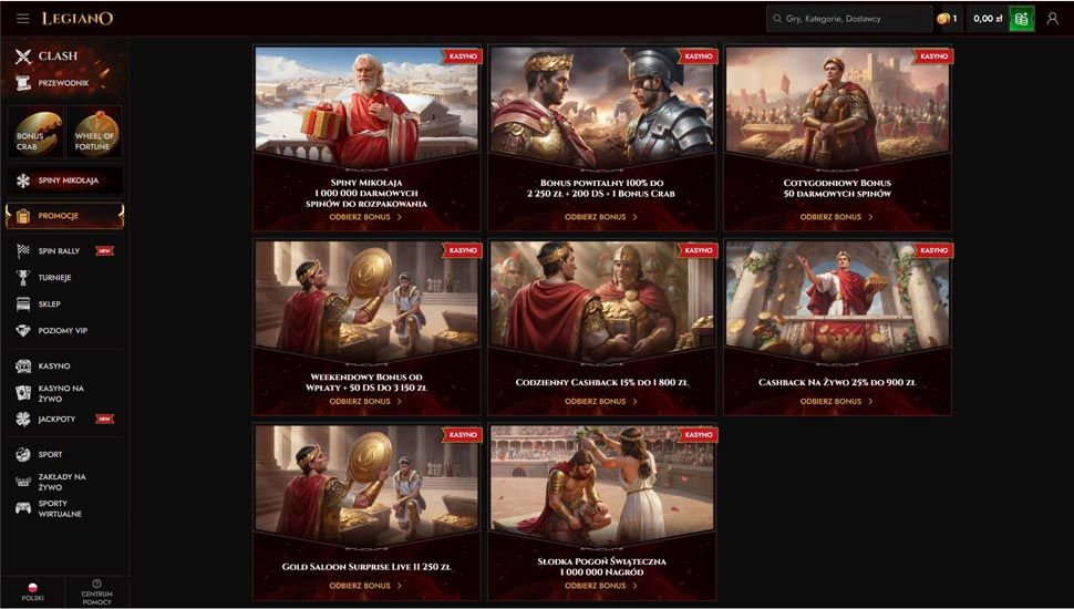 Legiano Casino promocje