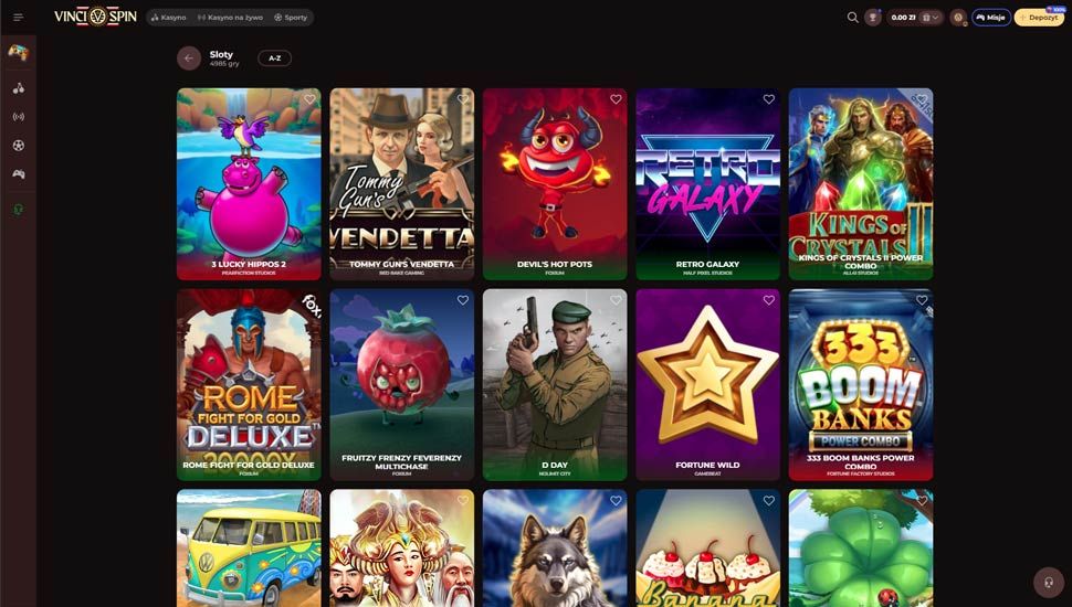 Vincispin Casino automaty