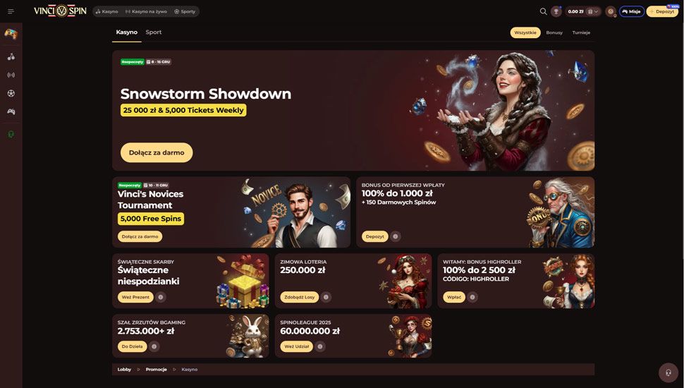 Vincispin Casino promocje