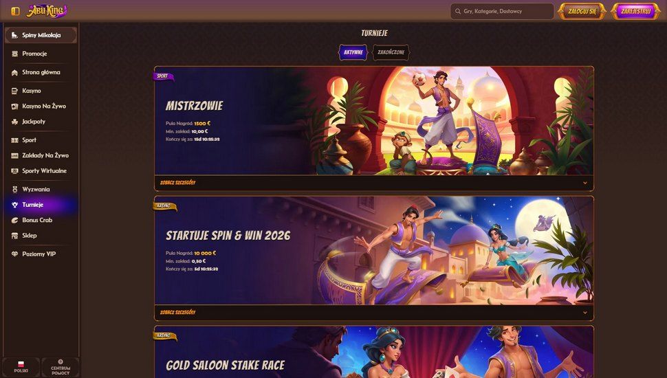 AbuKing casino turnieje