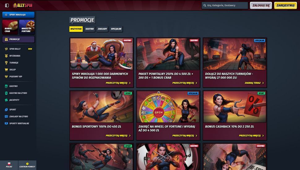 AllySpin casino promocje