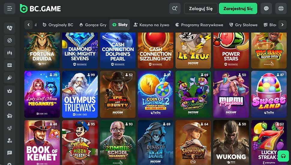 BC.game - lista gier