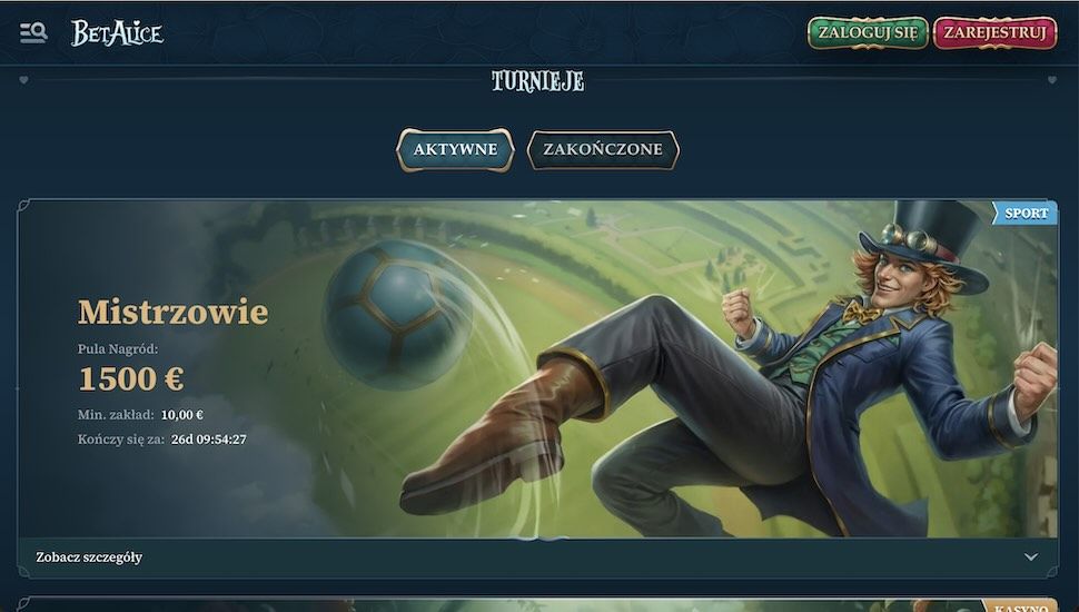 BetAlice Kasyno Turnieje