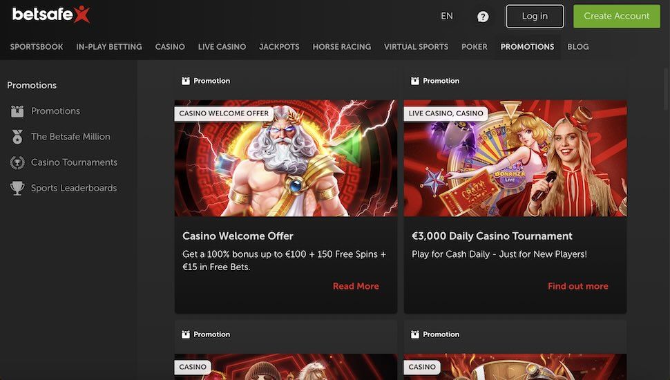 Betsafe Kasyno Promocje