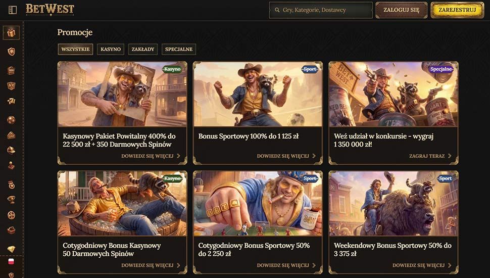 Betwest Casino – lista promocji