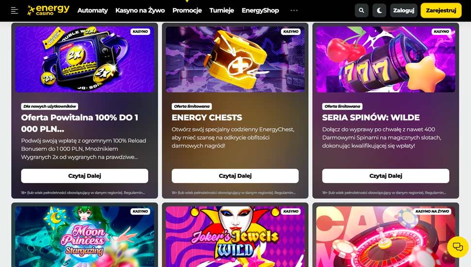 Promocje Energy Casino