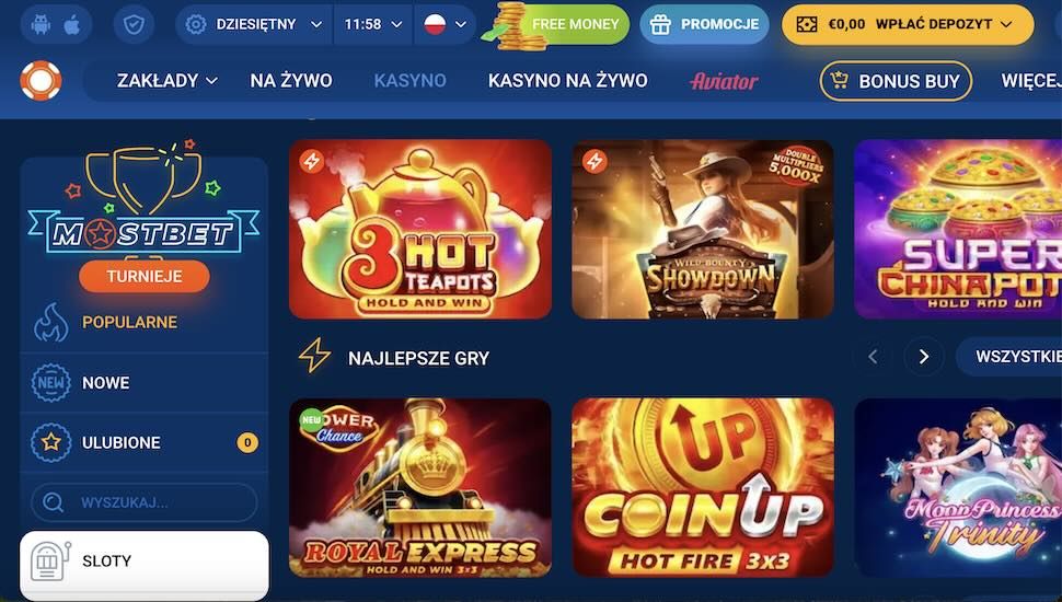 Mostbet Kasyno Gry