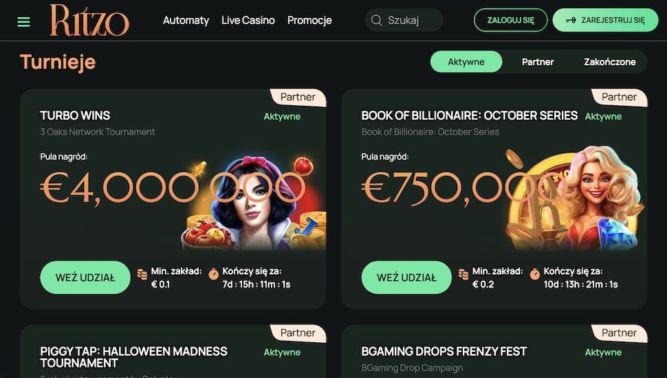 Ritzo Casino Turnieje