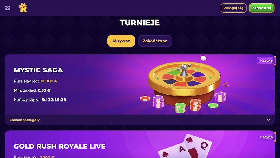 RoyalGame Kasyno Turnieje