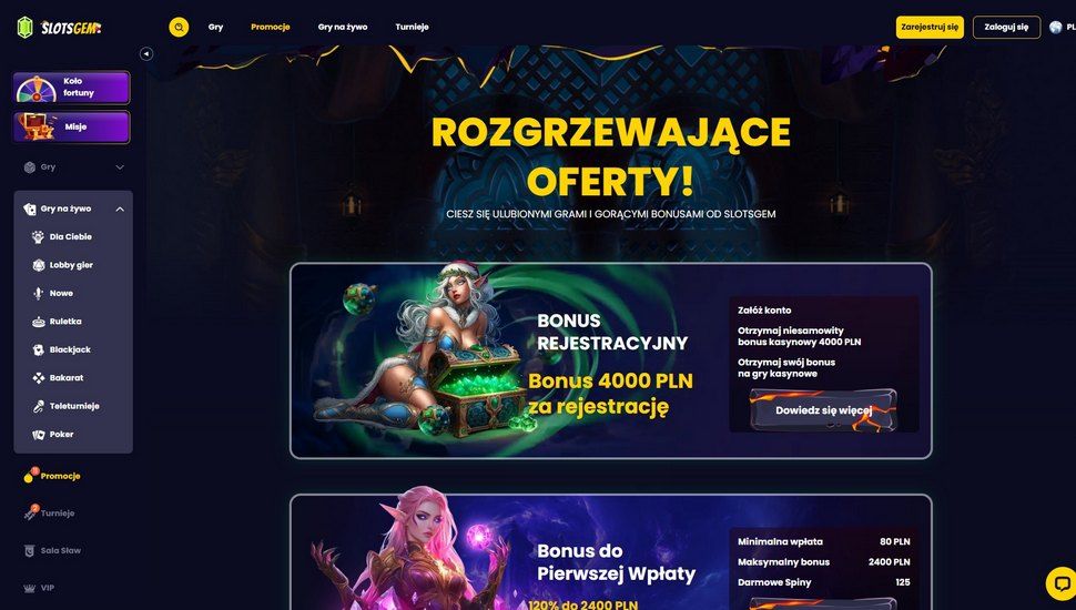 Slotsgem casino promocje