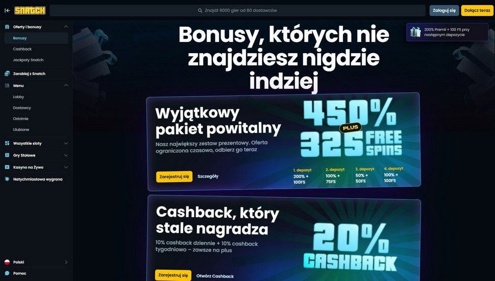 Snatch Casino promocje