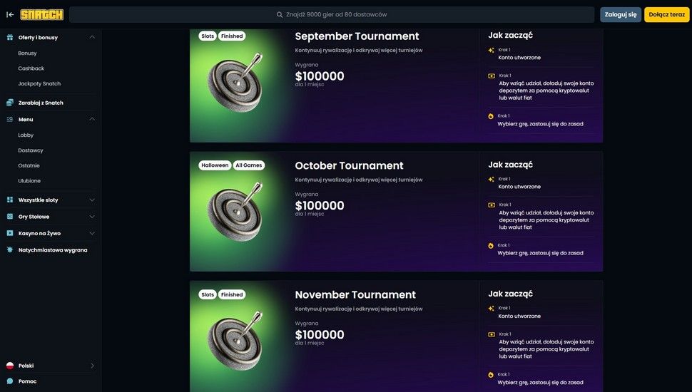 Snatch Casino turnieje