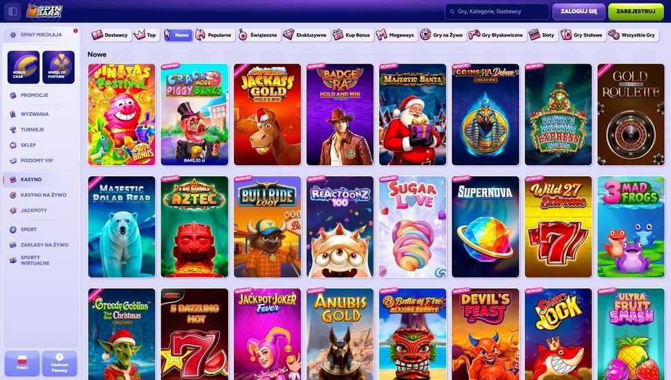Spinbara casino gry