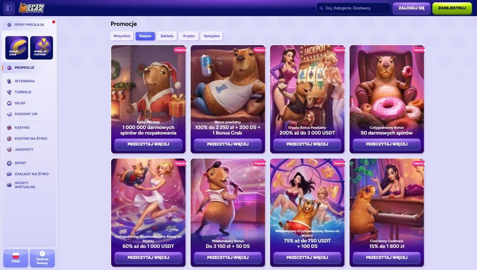 Spinbara casino promocje