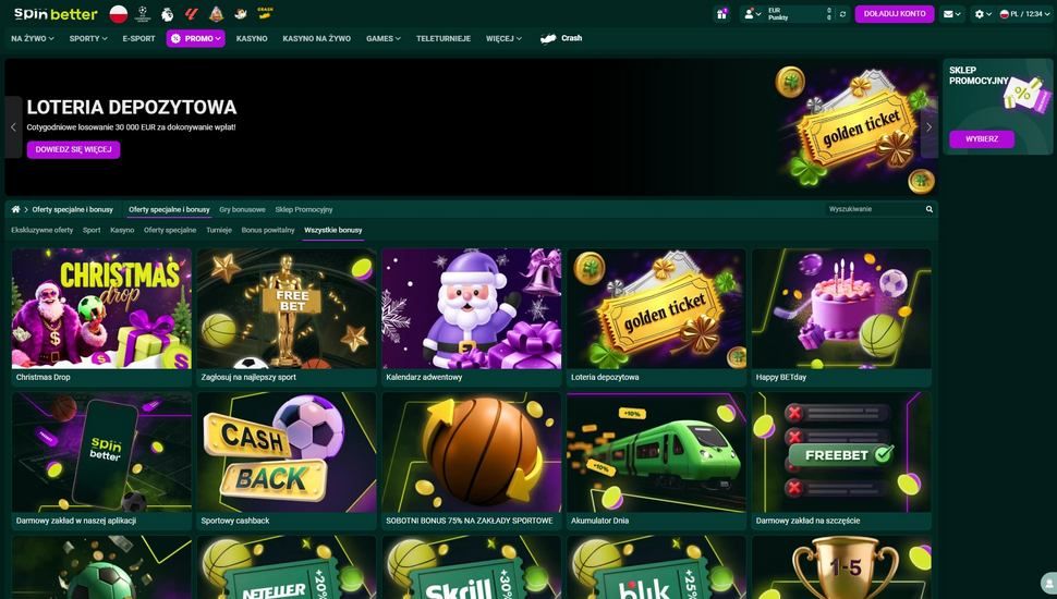 Spinbetter casino promocje
