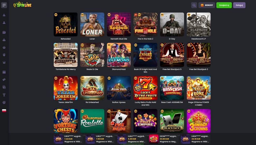 Spinline casino automaty