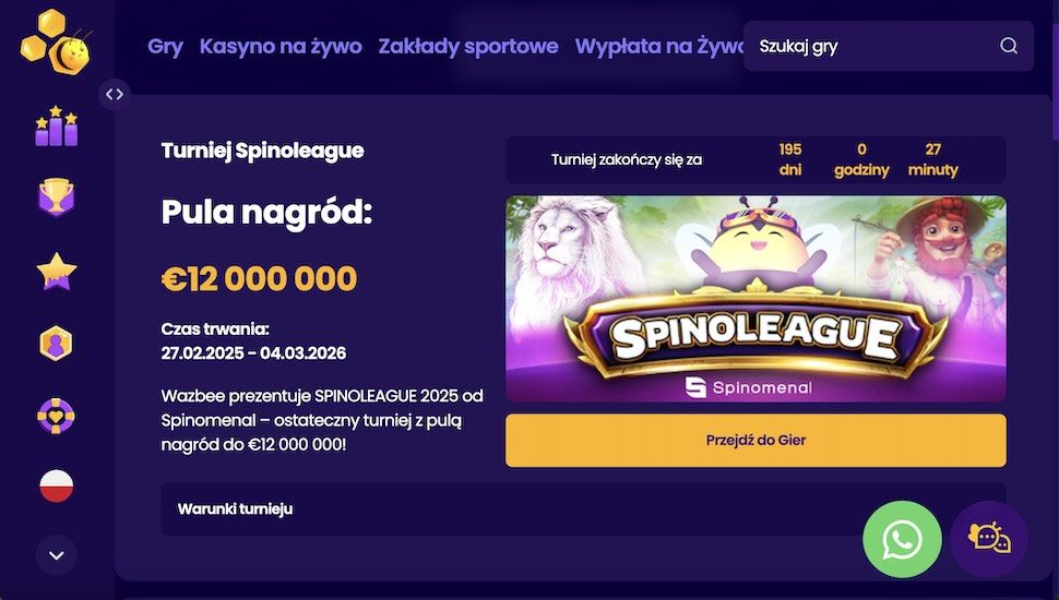 Wazbee Kasyno Turnieje