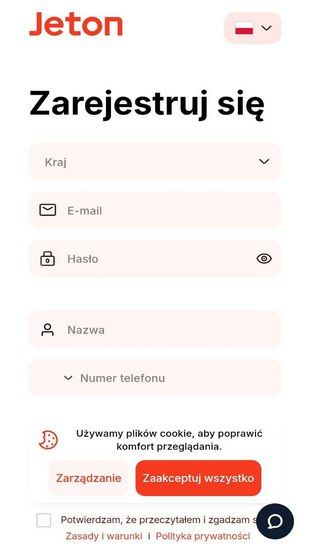 Jak założyć konto Jeton 2