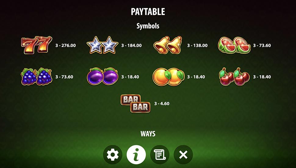 3x3 27 Ways slot tabela wypłat