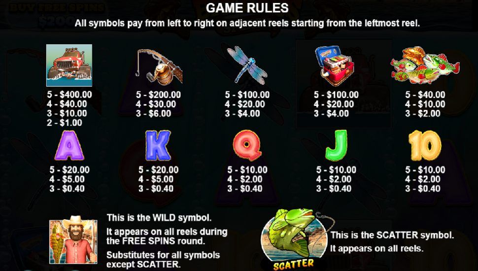 Big Bass Splash slot Symboli