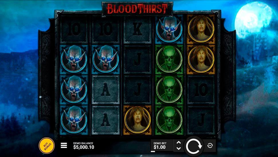 Bloodthirst slot gameplay