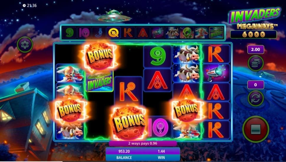 Invaders Megaways bonus