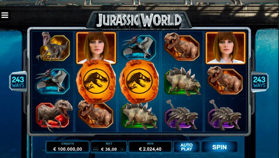 jurassic world slot rozgrywka