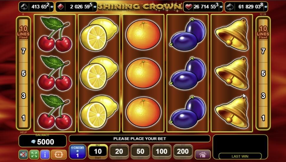 Shining Crown slot Rozgrywka