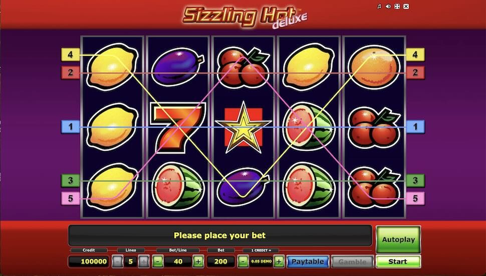 Sizzling Hot Deluxe slot Rozgrywka