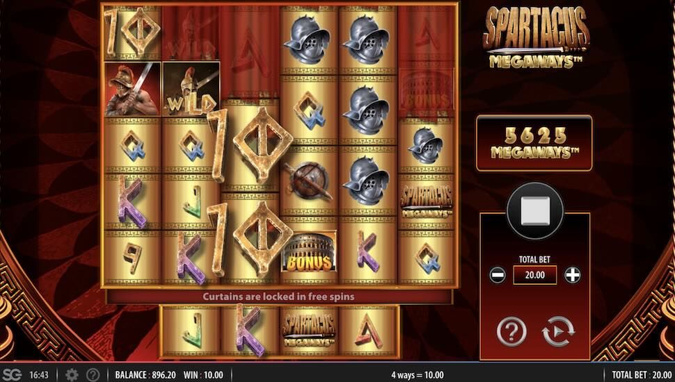 Spartacus Megaways slot Bonusowe