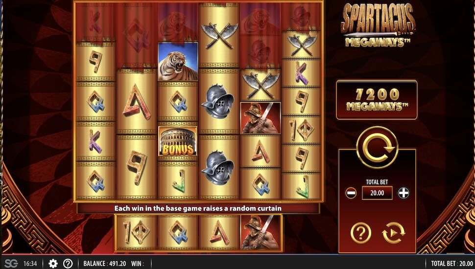 Spartacus Megaways slot Rozgrywka