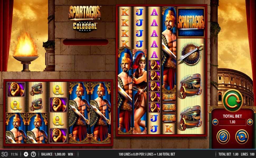 Spartacus Super Colossal Reels automat
