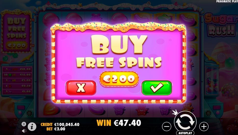 sugar rush slot bonus